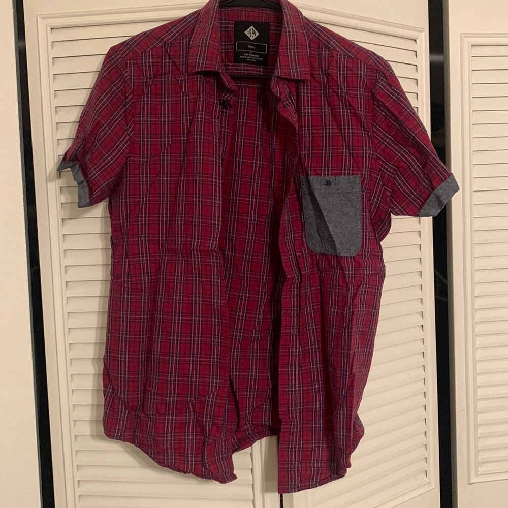 Plaid button down shirt